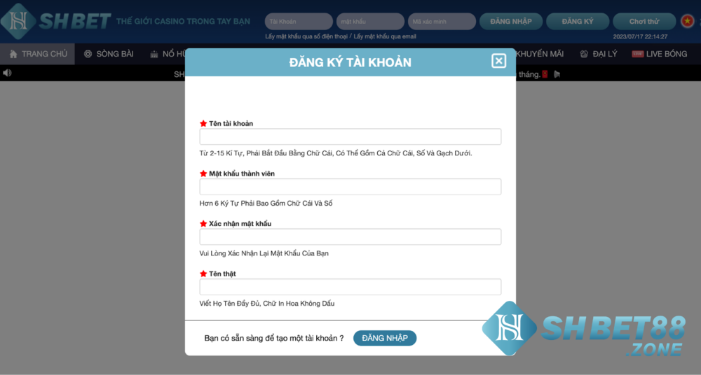 Sảnh Saba Sports Shbet có gì hấp dẫn người chơi 7 Đăng ký tài khoản và tham gia chơi cá cược tại sảnh Saba Sports Shbet